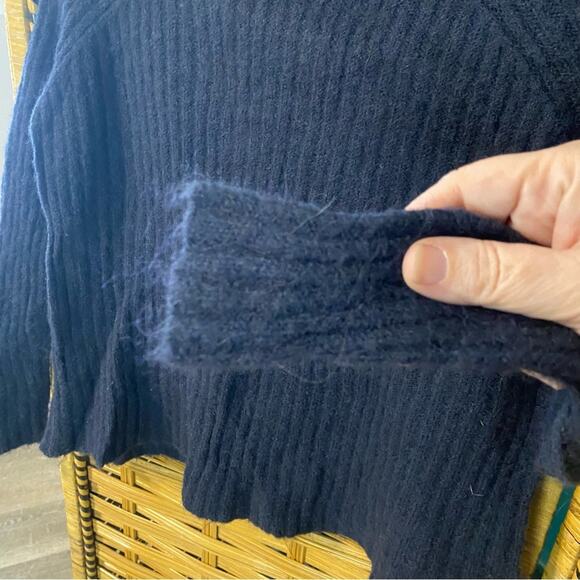 Molo Women's Navy Turtleneck Sweater Gertrude wool mohair blend danish scandi S - Picture 4 of 9